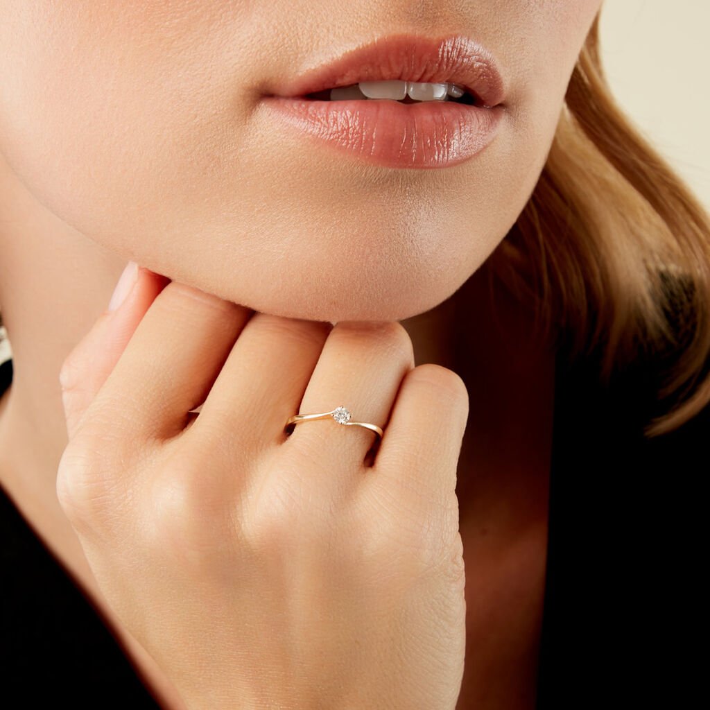 Bague Firmamenti Or Jaune Diamant - Bagues solitaires Femme | Histoire d&rsquo;Or