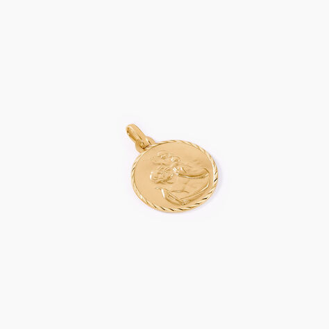 Pendentif Saint Christophe Diamante Or Jaune - Pendentifs Baptême Famille | Histoire d’Or
