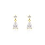 Boucles D'oreilles Pendantes Faas Or Jaune Oxyde De Zirconium - Boucles d'oreilles pendantes Femme | Histoire d&rsquo;Or