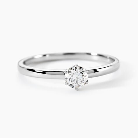 Bague Solitaire Natalia Pl Platine Blanc Diamant - Bagues solitaires Femme | Histoire d&rsquo;Or