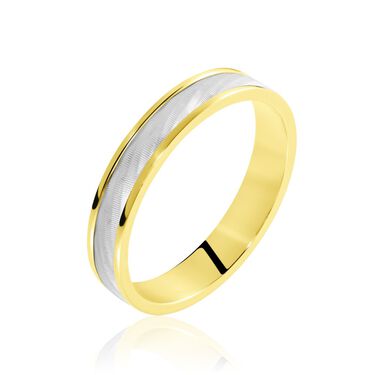 Alliance Effet Mat Ruban Plat Or Bicolore