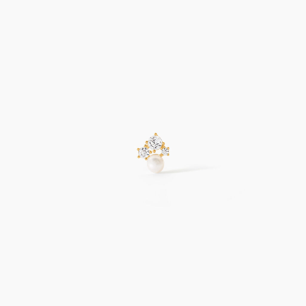 Piercing Gerrit Or Jaune Perle De Culture Oxyde De Zirconium - Piercings d'oreilles Femme | Histoire d&rsquo;Or