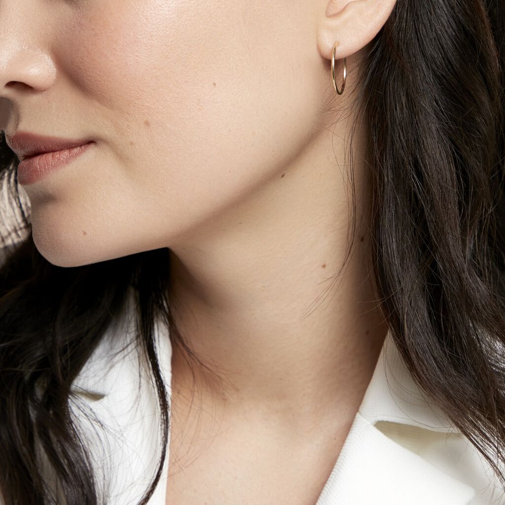 Créoles Dominae Or Jaune - Boucles d'oreilles créoles Femme | Histoire d’Or