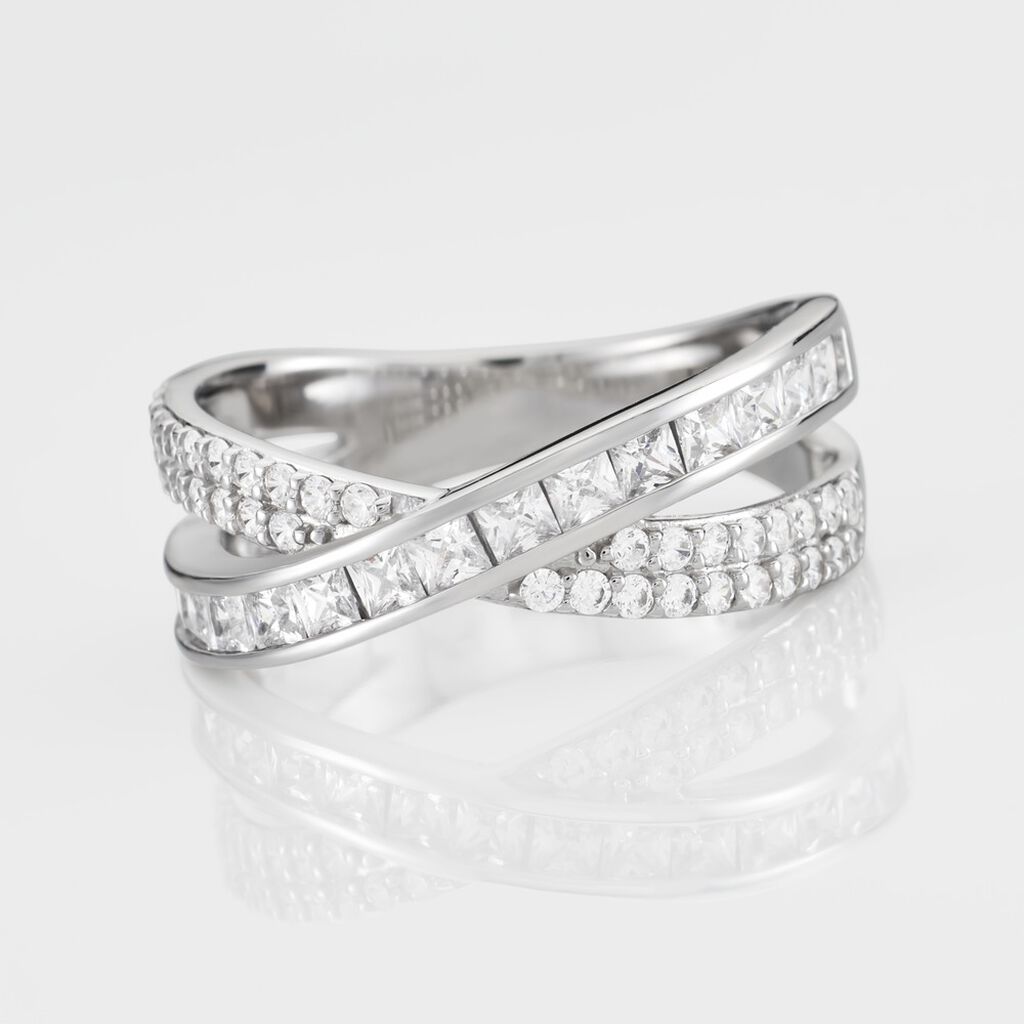 Bague Berlin Argent Bicolore Oxyde De Zirconium -  Femme | Histoire d’Or
