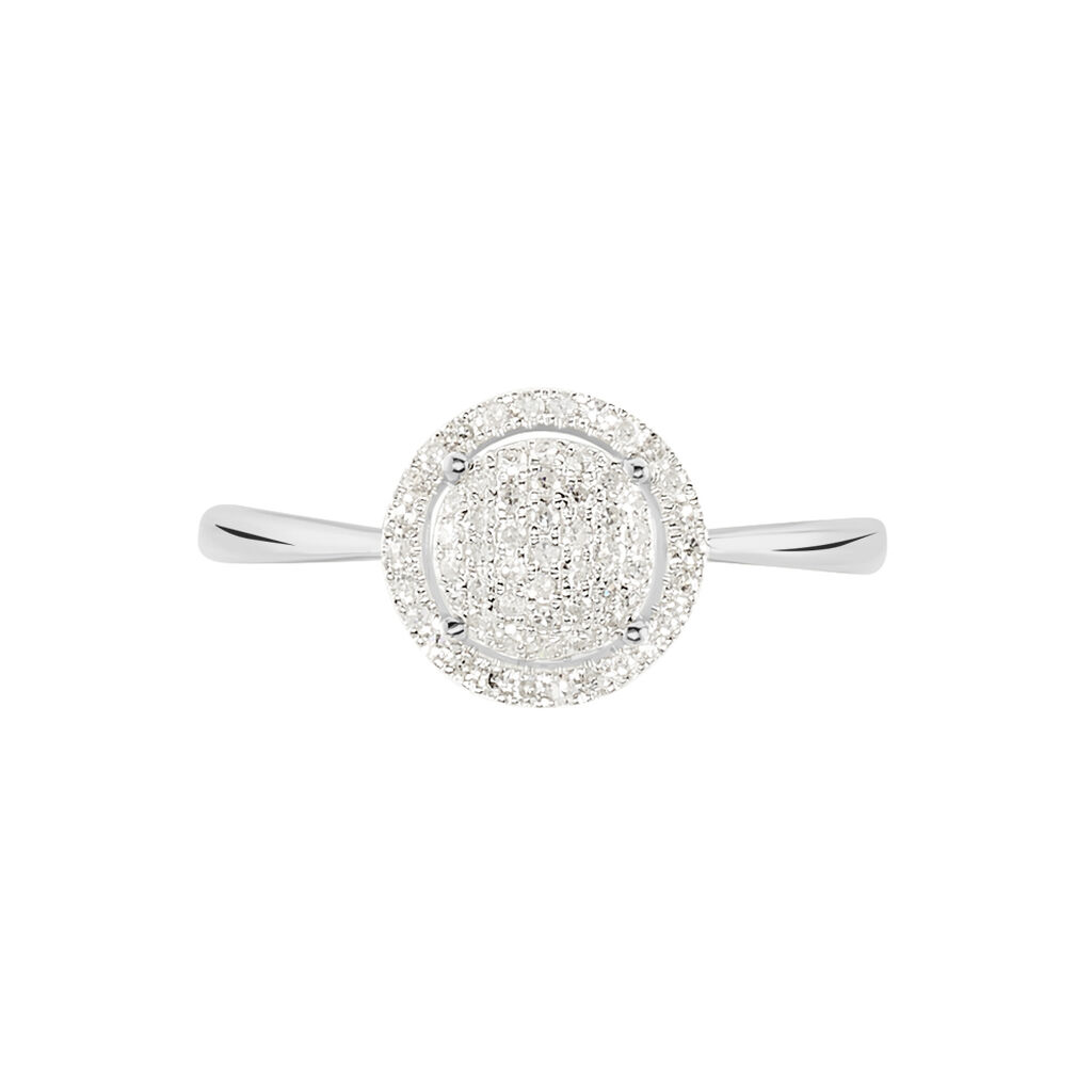 Bague Soleil D'hiver Or Blanc Diamant Divers - Bagues avec pierre Femme | Histoire d’Or