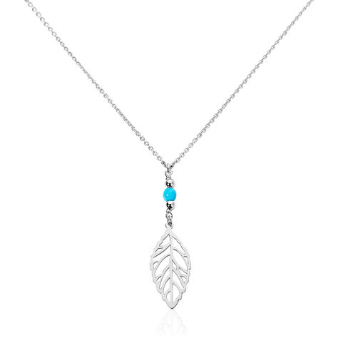 Collier Grethel Argent Blanc Turquoise - Colliers fantaisie Femme | Histoire d&rsquo;Or