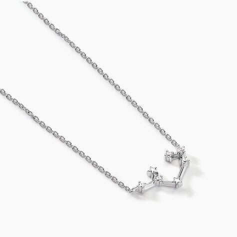 Collier Vega Argent Blanc Oxyde De Zirconium - Colliers Zodiaque Femme | Histoire d&rsquo;Or
