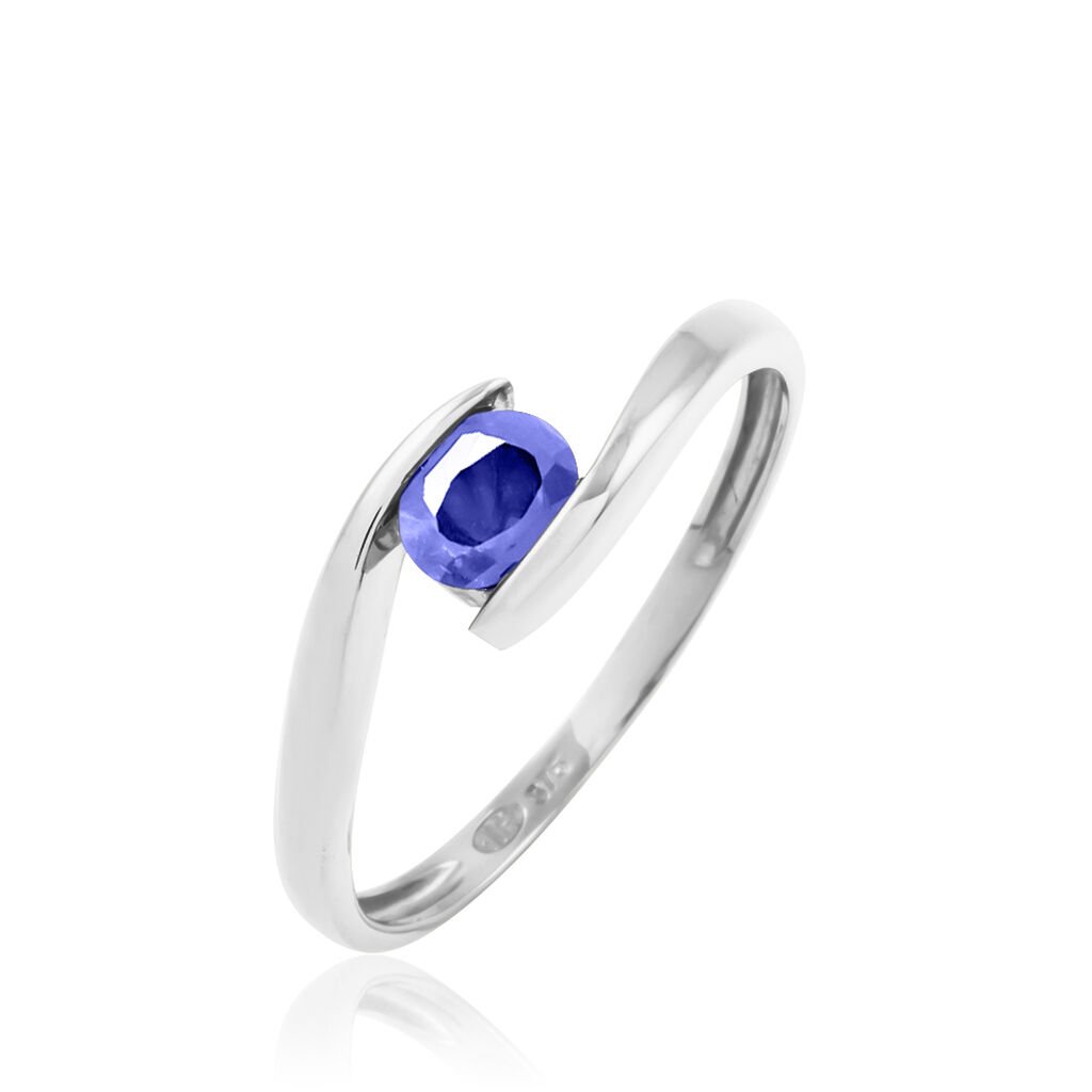 Bague Camilia Or Blanc Tanzanite - Bagues solitaires Femme | Histoire d&rsquo;Or