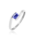 Bague Camilia Or Blanc Tanzanite - Bagues solitaires Femme | Histoire d&rsquo;Or
