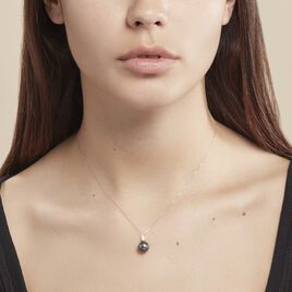 Collier Semi-baroque Or Blanc Perle De Culture De Tahiti - Colliers Femme | Histoire d’Or