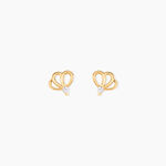 Boucles D'oreilles Puces Edvige Fleur Or Jaune Oxyde De Zirconium - Clous d'oreilles Femme | Histoire d&rsquo;Or