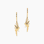 Boucles D'Oreilles Pendantes Fee Argent Dor&eacute; A L'Or 750/1000 - Boucles d'oreilles fantaisie Enfant | Histoire d&rsquo;Or