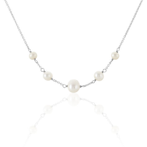Collier Nephtysae Argent Blanc Perle De Culture - Colliers fantaisie Femme | Histoire d&rsquo;Or