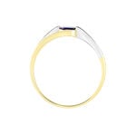 Bague Sylvene Or Bicolore Saphir - Bagues solitaires Femme | Histoire d&rsquo;Or