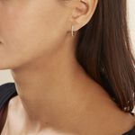 Creoles Or Jaune Aryanna Diamants - Boucles d'oreilles cr&eacute;oles Femme | Histoire d&rsquo;Or