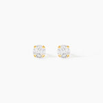Boucles D'oreilles Puces Eddie Or Jaune Oxyde De Zirconium - Clous d'oreilles Femme | Histoire d&rsquo;Or