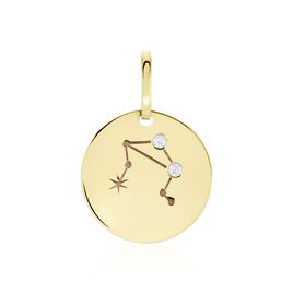 Pendentif Or Jaune Astraea Oxyde De Zirconium - Pendentifs Zodiaque Femme | Histoire d’Or