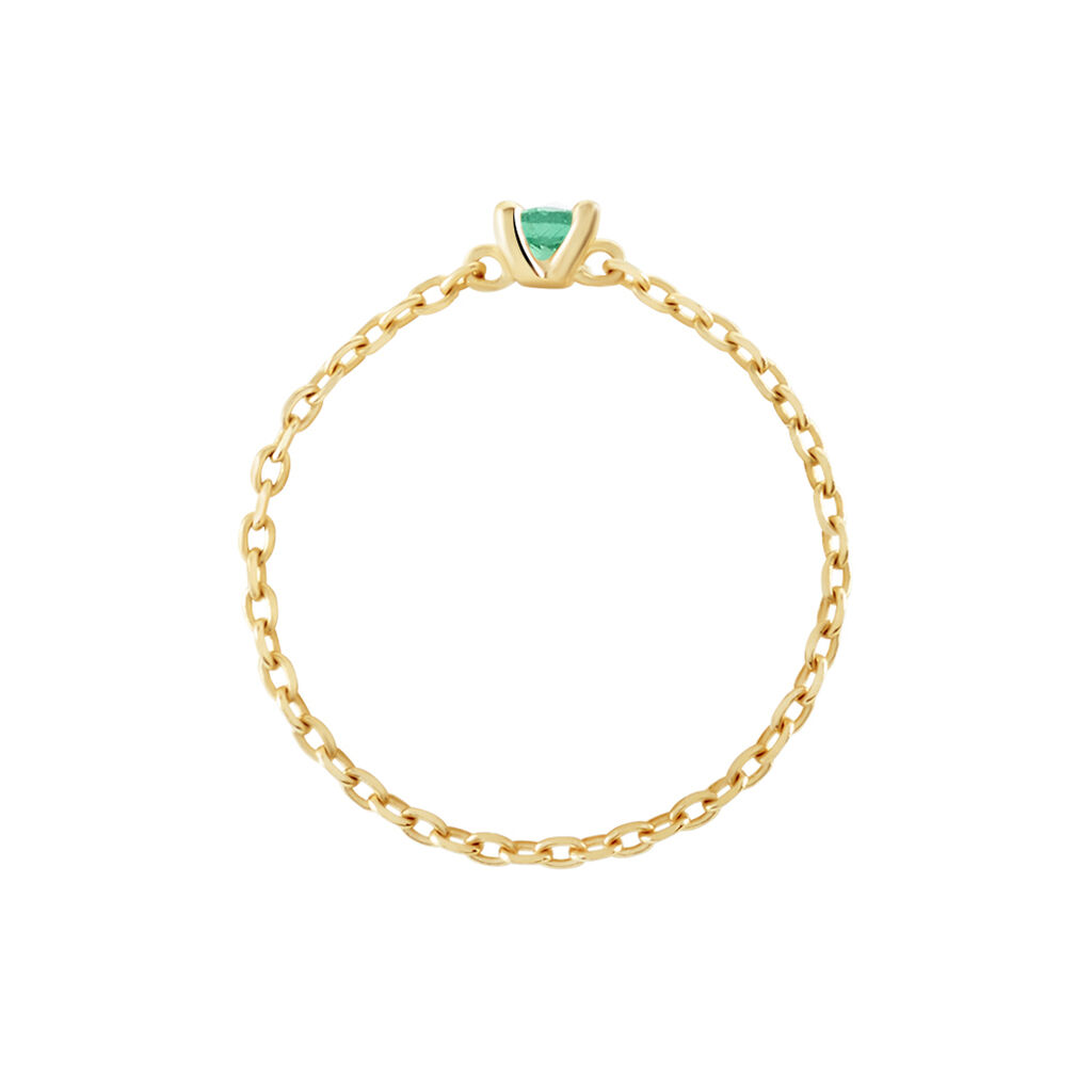 Bague Mahia Plaqué Or Jaune Oxyde De Zirconium - Bagues solitaires Femme | Histoire d’Or