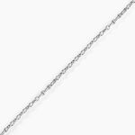 Bracelet Capucin Or Blanc Maille Marine Plate - Bracelets cha&icirc;ne Femme | Histoire d&rsquo;Or