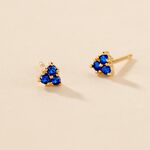 Boucles D'oreilles Puces Istoria Plaqu&eacute; Or Jaune Spinelle - Boucles d'oreilles fantaisie Femme | Histoire d&rsquo;Or