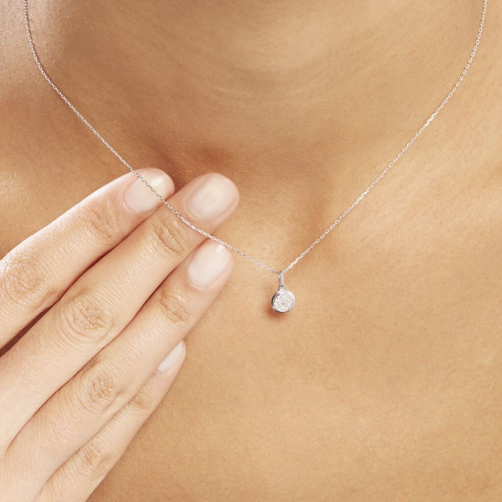 Collier Or Blanc Ruta Diamants - Colliers Femme | Histoire d&rsquo;Or