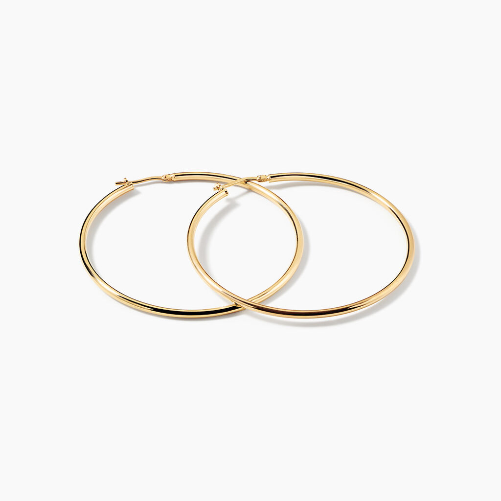 Cr&eacute;oles Verania Argent Dor&eacute; A L'Or 750/1000 - Boucles d'oreilles cr&eacute;oles Femme | Histoire d&rsquo;Or