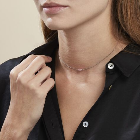 Collier Evren Argent Blanc Quartz Rose - Colliers fantaisie Femme | Histoire d’Or