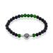Bracelet Acier Lysane Boules Noires Vertes - Bracelets fantaisie Homme | Histoire d’Or