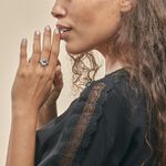 Bague Marie-camille Or Blanc Topaze Et Oxyde De Zirconium - Bagues solitaires Femme | Histoire d&rsquo;Or