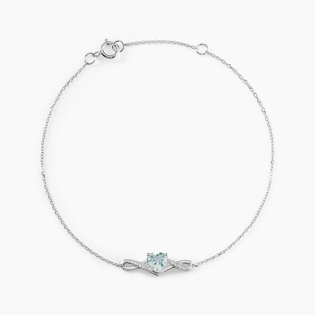 Bracelet Clothilde Or Blanc Topaze Oxyde De Zirconium - F&ecirc;te des m&egrave;res Femme | Histoire d&rsquo;Or