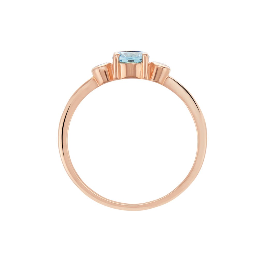 Bague Solitaire Shir Argent Rose Oxyde De Zirconium - Bagues solitaires Femme | Histoire d’Or