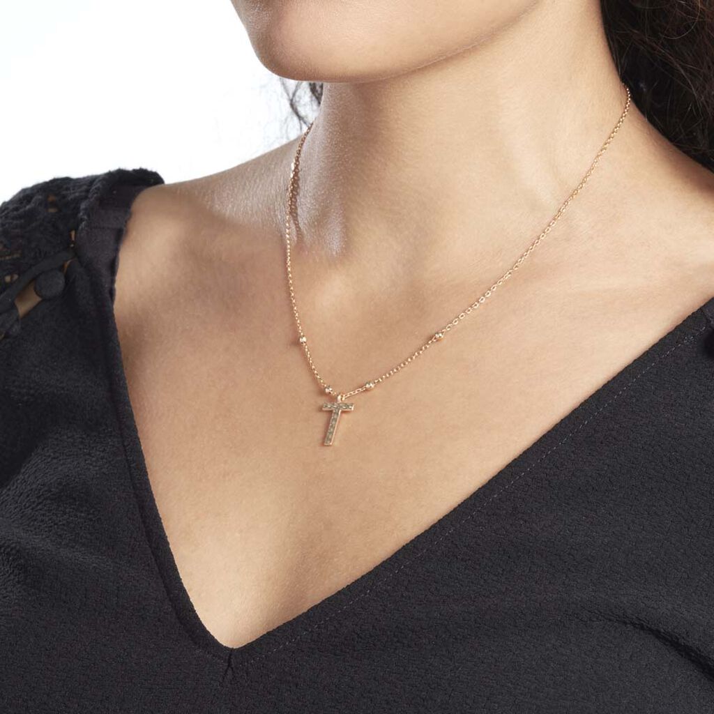 Collier Plaqué Or Jaune Lettra - Colliers fantaisie Femme | Histoire d’Or