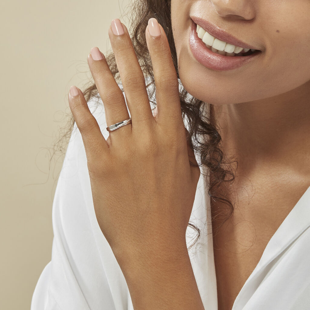 Bague Timira Or Blanc Diamant - Bagues avec pierre Femme | Histoire d’Or