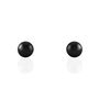 Boucles D'oreilles Puces Orbe Argent Blanc Céramique