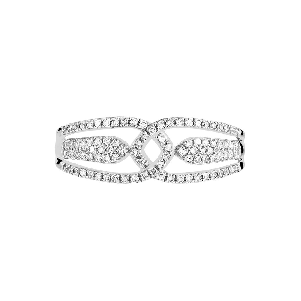 Bague Diana Or Blanc Diamant - Bagues avec pierre Femme | Histoire d’Or