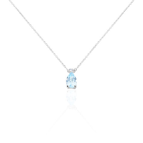 Collier Yrene Or Blanc Topaze - Colliers Femme | Histoire d’Or