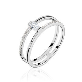 Bague Erynn Argent Blanc Oxyde De Zirconium - Bagues solitaires Femme | Histoire d’Or