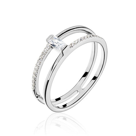 Bague Erynn Argent Blanc Oxyde De Zirconium - Bagues solitaires Femme | Histoire d’Or