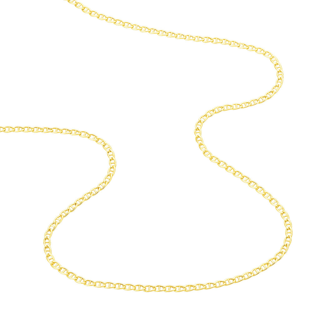 Collier Capucin Or Jaune Maille Marine Plate - Chaines Homme | Histoire d’Or