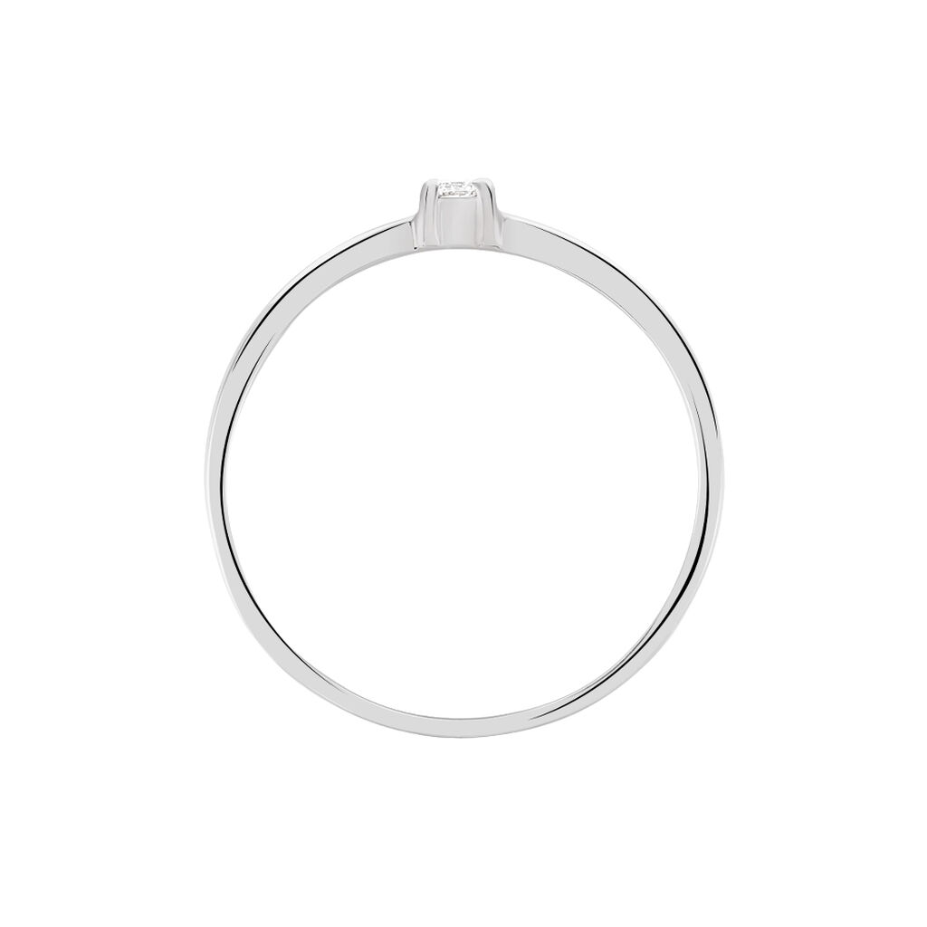 Bague Solitaire Superposition Or Blanc Diamant - Bagues solitaires Femme | Histoire d’Or