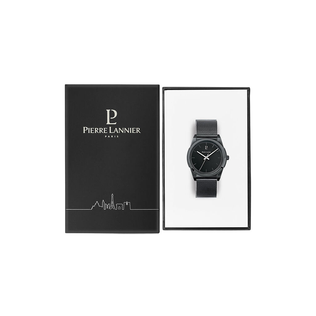 Montre Pierre Lannier Candide Noir - Montres Homme | Histoire d&rsquo;Or