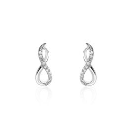 Boucles D'oreilles Puces Osanna Or Blanc Diamants - Clous d'oreilles Femme | Histoire d’Or