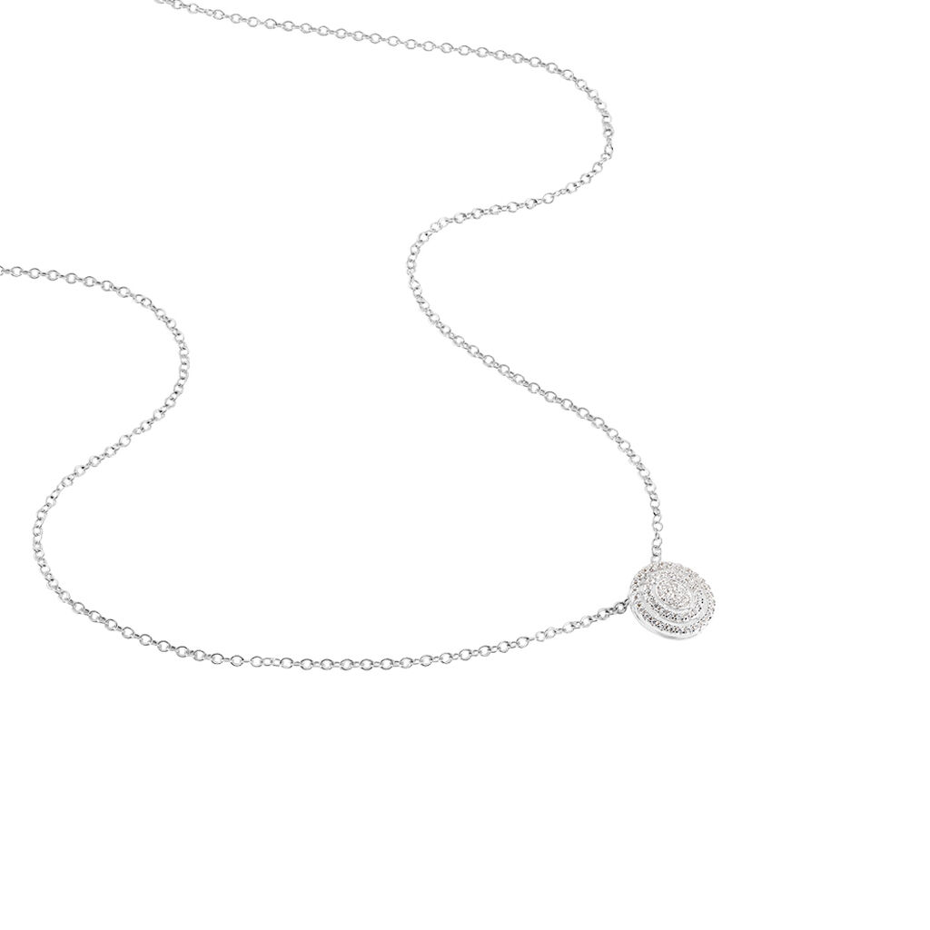 Collier Fidjy Argent Blanc Oxyde De Zirconium - Colliers fantaisie Femme | Histoire d&rsquo;Or