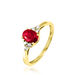 Bague Lea Or Jaune Rubis Et Diamant - Bagues solitaires Femme | Histoire d’Or