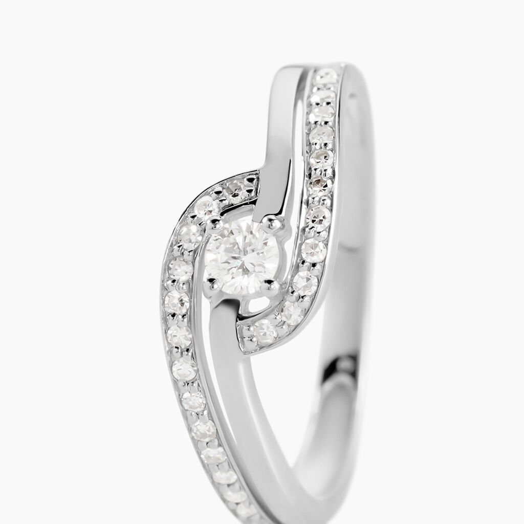 Bague Solitaire Vassilissa Or Blanc Diamant - Bagues solitaires Femme | Histoire d&rsquo;Or