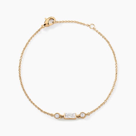 Bracelet Estela Plaque Or Jaune Oxyde De Zirconium - Bracelets Femme | Histoire d&rsquo;Or