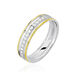 Alliance Serti Grains Ajoures Or Bicolore Diamant - Alliances Unisex | Histoire d’Or