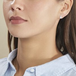 Boucles D'oreilles Pendantes Idylla Argent Blanc Oxyde De Zirconium - Boucles d'oreilles fantaisie Femme | Histoire d’Or