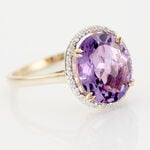 Bague Anna Or Jaune Amethyste Et Oxyde De Zirconium - Bagues solitaires Femme | Histoire d&rsquo;Or