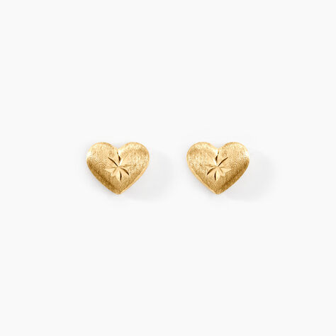 Boucles D'oreilles Puces Herza Or Jaune - Clous d'oreilles Famille | Histoire d’Or